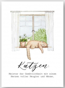 Postkarte Aquarell "Katzenliebe" von Frollein Lücke
